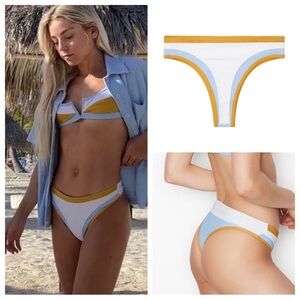 New! FAE faehouse Colorblock cheeky striped Bikini Bottom 31416
